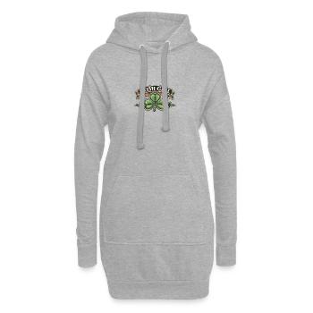 Emblème du trèfle irlandais - Sweat-shirt à capuche long Femme - gris chiné - Devant