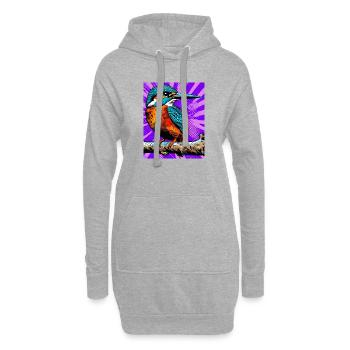 Eisvogel - Hoodie-Kleid - Grau meliert - Vorne