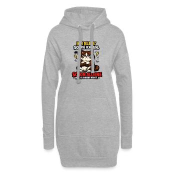 Ich bleib so wie ich bin, weil es andere stört! - Hoodie-Kleid - Grau meliert - Vorne