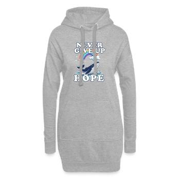Ne jamais abandonner l’espoir - Sweat-shirt à capuche long Femme - gris chiné - Devant