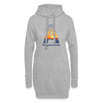 Augenweide - Wortschätze, vergessene Wörter - Hoodie-Kleid - Grau meliert - Vorne
