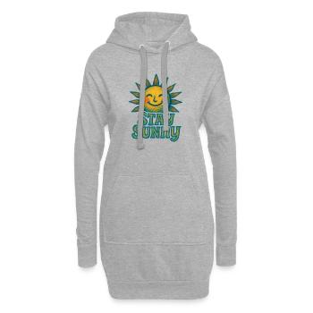 Stay Sunny Crayon Sonne Illustration - Hoodie-Kleid - Grau meliert - Vorne