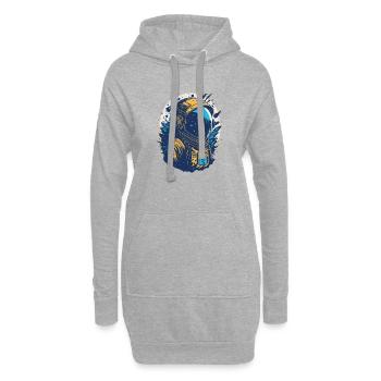 Sternenastronaut im Orbit - Hoodie-Kleid - Grau meliert - Vorne