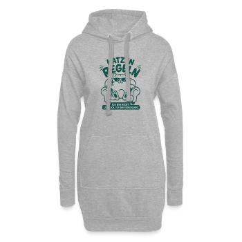 Katzen regeln konsequent Humor - Hoodie-Kleid - Grau meliert - Vorne