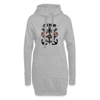BBQ Crew Anker Kompass Grillmeister Foodtruck - Hoodie-Kleid - Grau meliert - Vorne