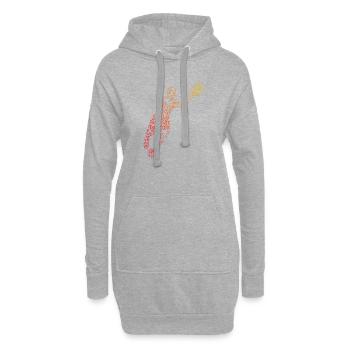 Idée cadeau pour un tennis avec tennis - Sweat-shirt à capuche long Femme - gris chiné - Devant
