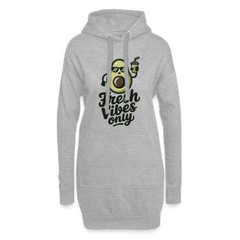 Avocado Sommer Shirt Geschenk für Avocado Fans - Hoodie-Kleid - Grau meliert - Vorne