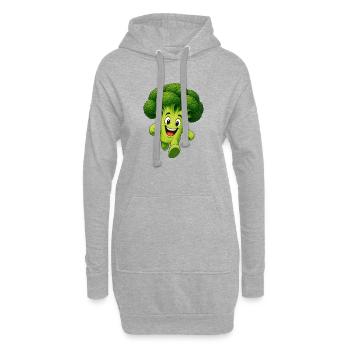 Brokkoli - Hoodie-Kleid - Grau meliert - Vorne