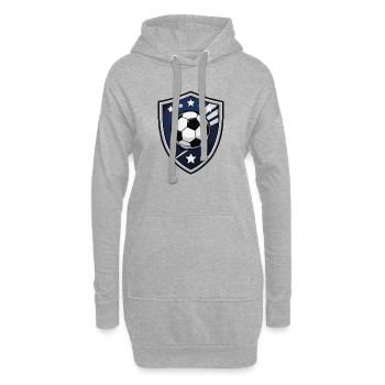 Soccer Shield Crest - Hoodie-Kleid - Grau meliert - Vorne