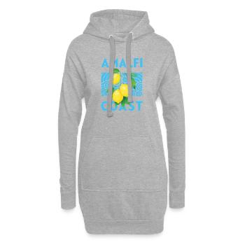Sommer-Design Zitronen Amalfi Coast Italien  - Hoodie-Kleid - Grau meliert - Vorne