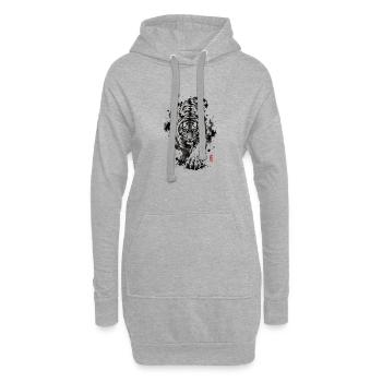 Japan Ink Tiger Tattoo - Hoodie-Kleid - Grau meliert - Vorne
