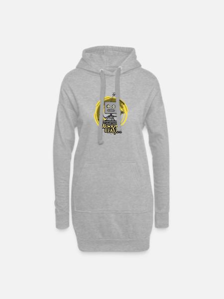 Always Ready Robot - Hoodie-Kleid - Grau meliert