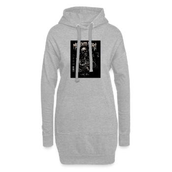 Glyphe du squelette Memento Mori - Sweat-shirt à capuche long Femme - gris chiné - Devant