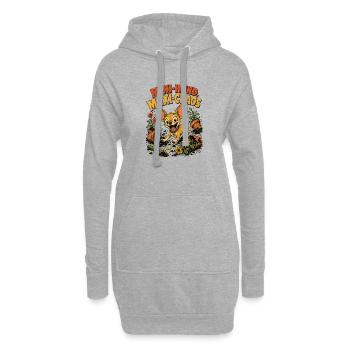 Hund Maxi Chaos Chihuahua - Hoodie-Kleid - Grau meliert - Vorne