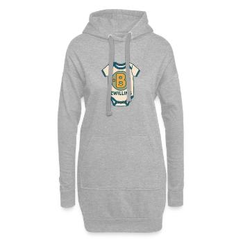 Zwilling Babybody Buchstabe B - Hoodie-Kleid - Grau meliert - Vorne