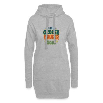 Großer Bruder 2026 Ankündigung - Hoodie-Kleid - Grau meliert - Vorne