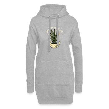 Grow by Moonlight – Mystical Sansevieria - Hoodie Dress - heather grey - Front