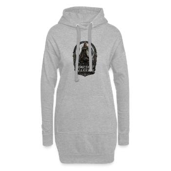 Langschiff-Krieger: Geboren für die Reise - Hoodie-Kleid - Grau meliert - Vorne