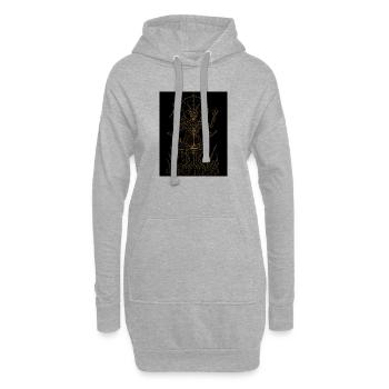 Knochenschmied  - Hoodie-Kleid - Grau meliert - Vorne