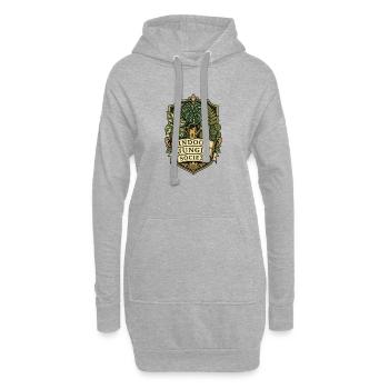 Indoor Jungle Society – Zimmerpflanzen Club - Hoodie-Kleid - Grau meliert - Vorne