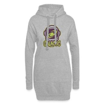 Galaxy Astronaut Helmet Logo - Hoodie Dress - heather grey - Front