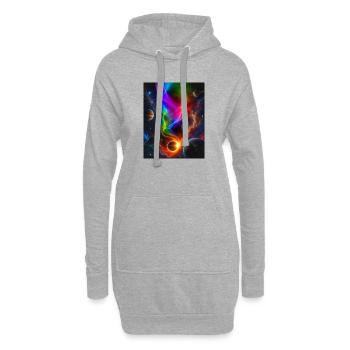 Éclipse 2026 ! - Sweat-shirt à capuche long Femme - gris chiné - Devant