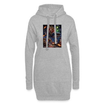 Normale Weihnachten Ist Langweilig Chaos Humor - Hoodie-Kleid - Grau meliert - Vorne