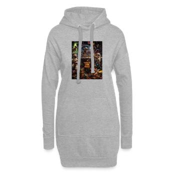 Weihnachtslogik Pause Verrücktes Chaos Humor Pur - Hoodie-Kleid - Grau meliert - Vorne