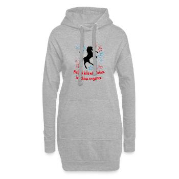 Einhorn im Schloss vergessen Unicorn Sprüche - Hoodie-Kleid - Grau meliert - Vorne