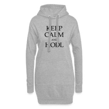 KEEP CALM AND HODL! - Hoodie-Kleid - Grau meliert - Vorne