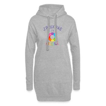 J Peux PAs J Ai Piscine - Sweat-shirt à capuche long Femme - gris chiné - Devant