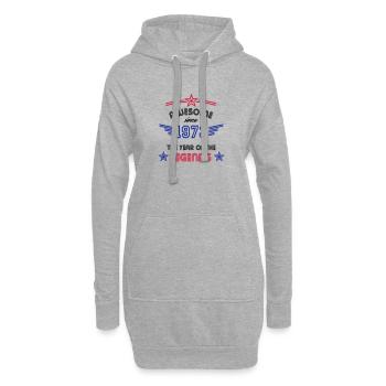 Awesome since 1973 Geburtstag 1973 - Hoodie-Kleid - Grau meliert - Vorne