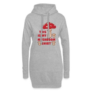 Citation ironique de chasse aux champignons - Sweat-shirt à capuche long Femme - gris chiné - Devant