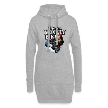 Life is a Monkey Bike - Hoodie-Kleid - Grau meliert - Vorne