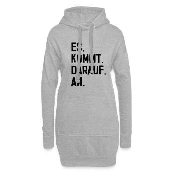 Es kommt darauf an Anwalt Beruf Spruch Geschenk - Hoodie-Kleid - Grau meliert - Vorne