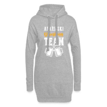 Équipe de boissons après-ski - Sweat-shirt à capuche long Femme - gris chiné - Devant
