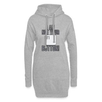 I Am Not Your F1 Button 2 - Hoodie-Kleid - Grau meliert - Vorne