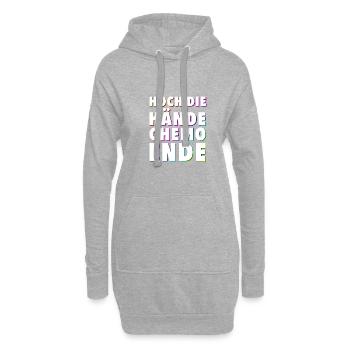 Chemo Krebstherapie Krebs Geschenk - Hoodie-Kleid - Grau meliert - Vorne