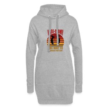 Ceramic Pottery Clay Clay Hobby Gift - Hoodie Dress - heather grey - Front
