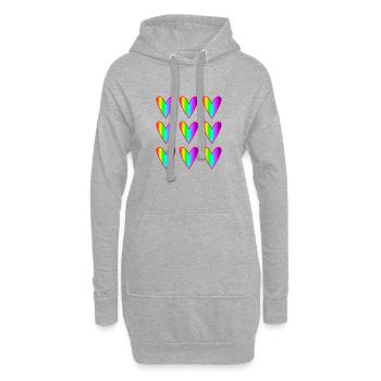 MAMAN. FÊTE DES MÈRES. BONNE FÊTE MAMAN. JE T'AIME - Sweat-shirt à capuche long Femme - gris chiné - Devant