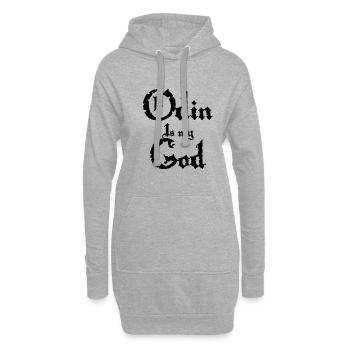 My god is Odin mein Gott ist Odin Wikinger Design - Hoodie-Kleid - Grau meliert - Vorne