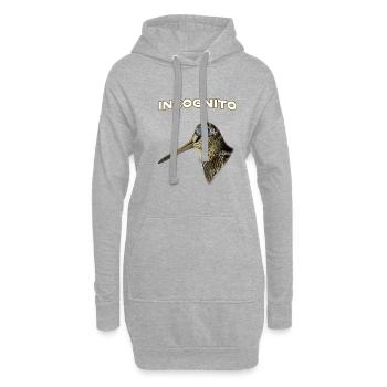 Jagd – Waldschnepfen-Fliegerbrille. Inkognito - Hoodie-Kleid - Grau meliert - Vorne