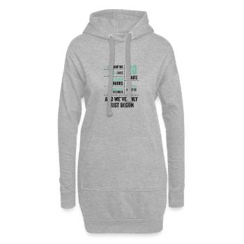 20 Jahre und wir haben gerade erst angefangen Lustiger Geburtstag - Hoodie-Kleid - Grau meliert - Vorne