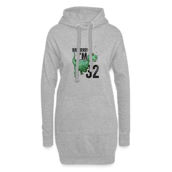 Rawrrr J’ai 32 ans Drôle d’anniversaire - Sweat-shirt à capuche long Femme - gris chiné - Devant