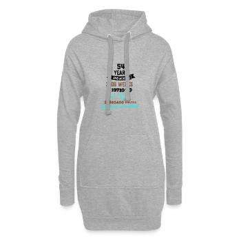 Drôle d’anniversaire 54 ans Pourquoi comptons-nous? - Sweat-shirt à capuche long Femme - gris chiné - Devant