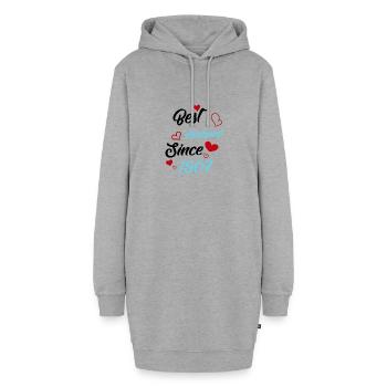 Bester Ehemann seit 1907 Hochzeit - Hoodie-Kleid - Grau meliert - Vorne