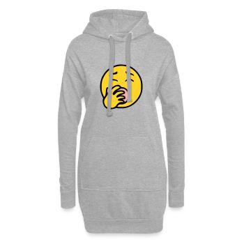 Emoji Tired Sketch Couleur - Sweat-shirt à capuche long Femme - gris chiné - Devant