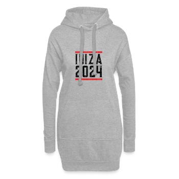 Ibiza 2024 - Hoodie-Kleid - Grau meliert - Vorne