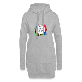 Amsterdam 2024 Bunt - Hoodie-Kleid - Grau meliert - Vorne