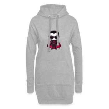 Vampire Halloween Cool - Sweat-shirt à capuche long Femme - gris chiné - Devant